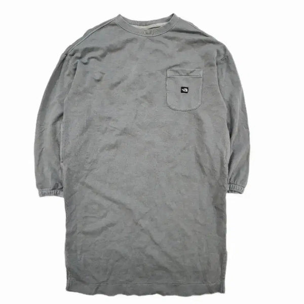 [BUNJANG] The North Face Women's Mini Pocket Sweatshirt Easy Dress Muted Sage Grey / [M] 노스페이스 우먼스 미니 포켓 스웨트셔츠 이지 원피스