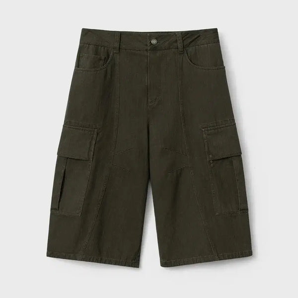 [BUNJANG] Bellier D-Tour Cargo Bermuda Pants (Washed Khaki) / 벨리에 - 디투어 카고 버뮤다 팬츠(워시드 카키)