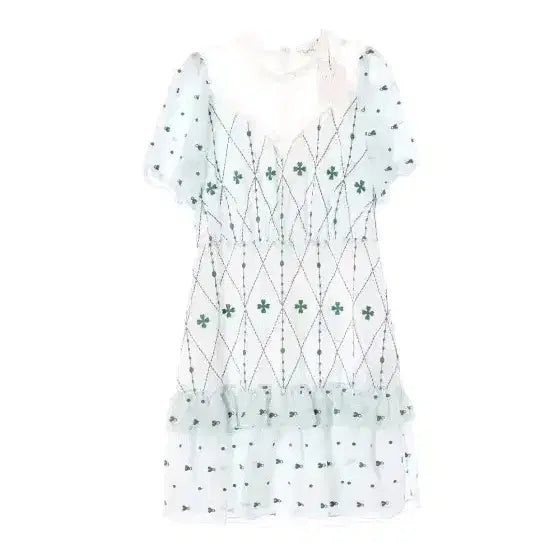 [BUNJANG] Sandro Clover Lace Dress / sandro 산드로 클로버 레이스넥 원피스