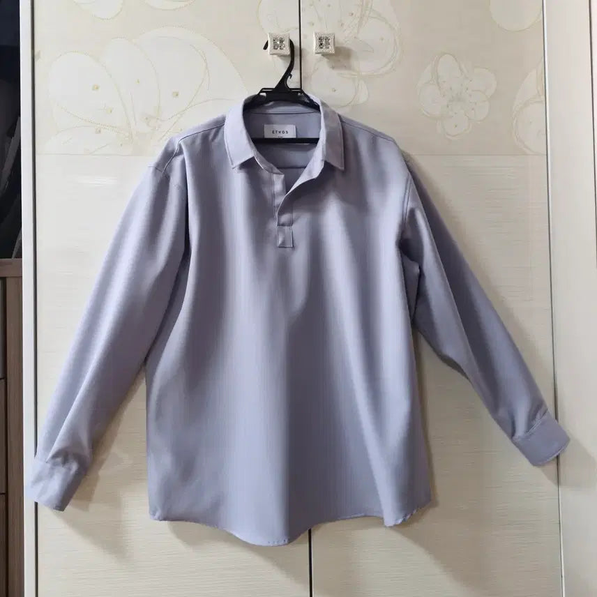 [BUNJANG] ETHOS Wrinkle-Free Semi-Open Shirt Size 110 / ETHOS 링클 프리 반 오픈 셔츠(110)새제품