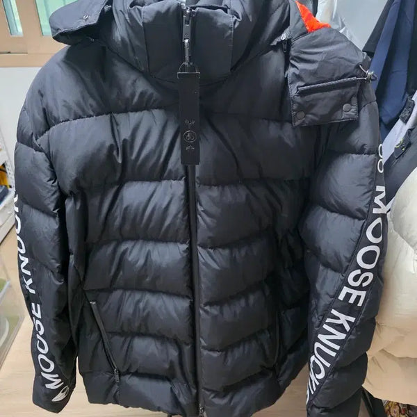 [BUNJANG] Moose Knuckles Arm Logo Padded Jacket Black XL / 무스너클 팔 로고 블랙 패딩 xl