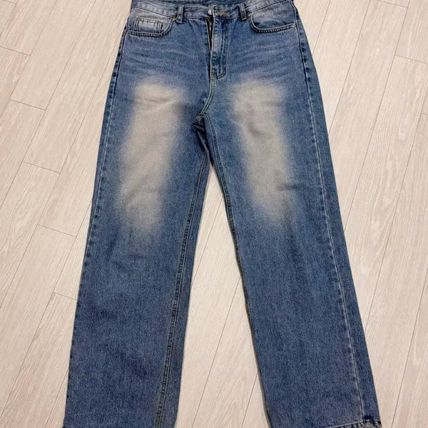[BUNJANG] Intempomood Neutro Color Denim Pants Pink/Blue / 인템포무드 뉴트로 컬러 데님 팬츠 핑크블루