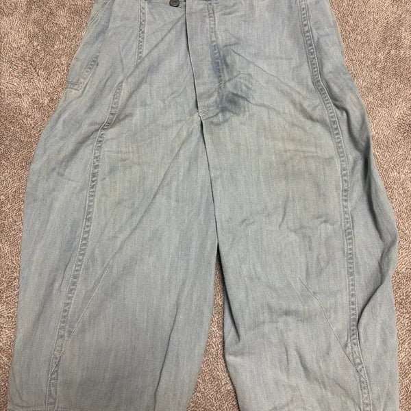 [BUNJANG] Henrik Vibskov 7/8 Wide Leg Light Wash Denim Pants / 헨릭 빕스코브 7부 와이드 연청 데님