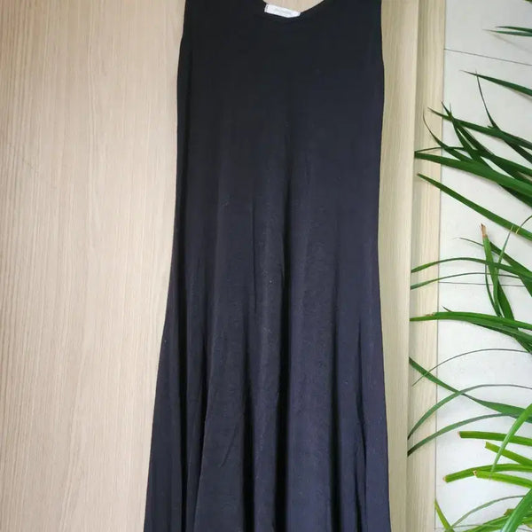 [BUNJANG] Black Asymmetrical Long Dress / 블랙 롱원피스