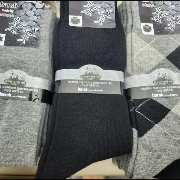 [BUNJANG] Barsh Charcoal Dress Socks (5-Pair Set) / barsh 바쉬 참숯 정장 양말 새상품