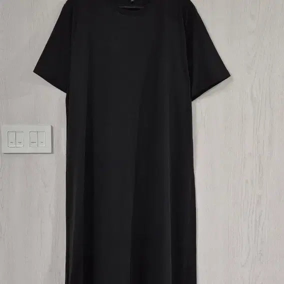 [BUNJANG] Uniqlo Black Short Sleeve Long Dress XXL / 유니클로 블랙 반팔 롱 원피스