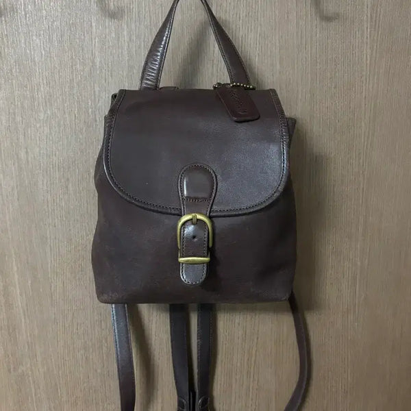 [BUNJANG] Coach Vintage Leather Backpack Brown / COACH 올드코치 브라운 레더 백팩