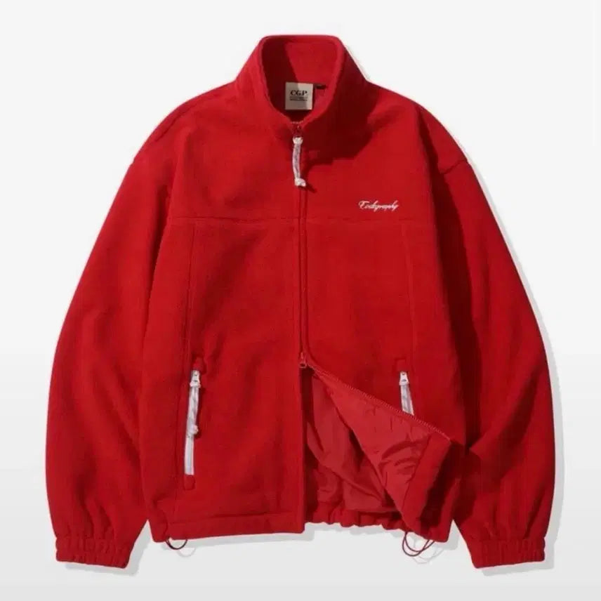 [BUNJANG] Code Graphy Fleece Red Size S / 코드그라피 플리스 레드