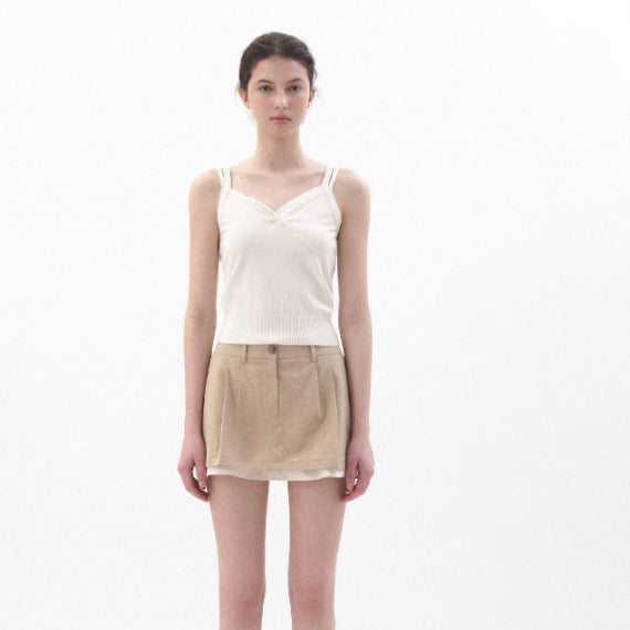 [BUNJANG] Aviamuah Double Layer Pleats Mini Skirt Size 1 / 아비에무아 더블레이어 플리츠 미니스커트 1사이즈