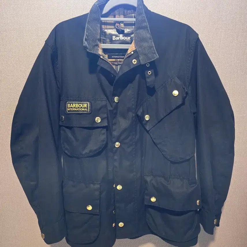 [BUNJANG] Barbour International A7 Waxed Jacket Black / 바버 인터내셔널 블랙 자켓