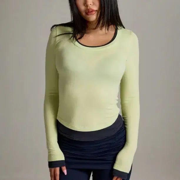 [BUNJANG] Coolsis Soft Layered Top Lime / 쿨시스 레이어드 탑 CS SOFT LAYERED TOP-067 LIME