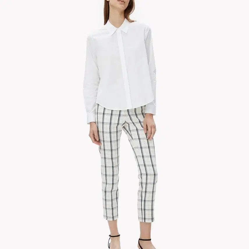 [BUNJANG] Theory Cotton Basic Hidden Button Shirt - Size S / 띠어리 코튼 베이직 히든버튼 셔츠 S사이즈