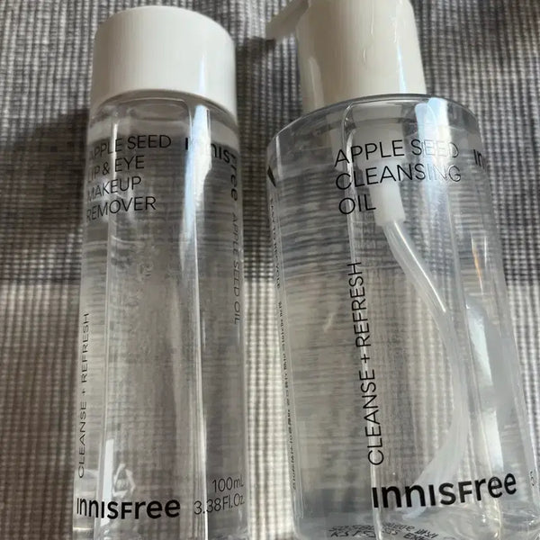 [BUNJANG] Innisfree Apple Seed Cleansing Oil & Lip & Eye Remover Set / 이니스프리 애플씨드 클렌징오일 립앤아이리무버 새제품