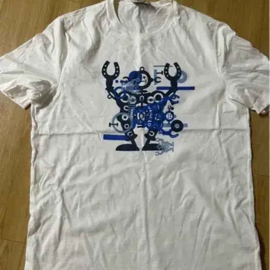[BUNJANG] Hermes Robot Print Short Sleeve T-Shirt XL / 에르메스 로보트 반팔티