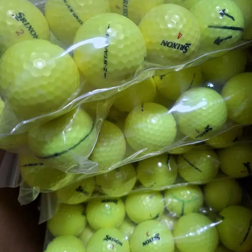 [BUNJANG] Srixon Z-Star XV Yellow Lost Golf Balls - 100 Count / 스릭슨 Z-Star XV  옐로우 로스트볼 100알10 팩 4ps ,