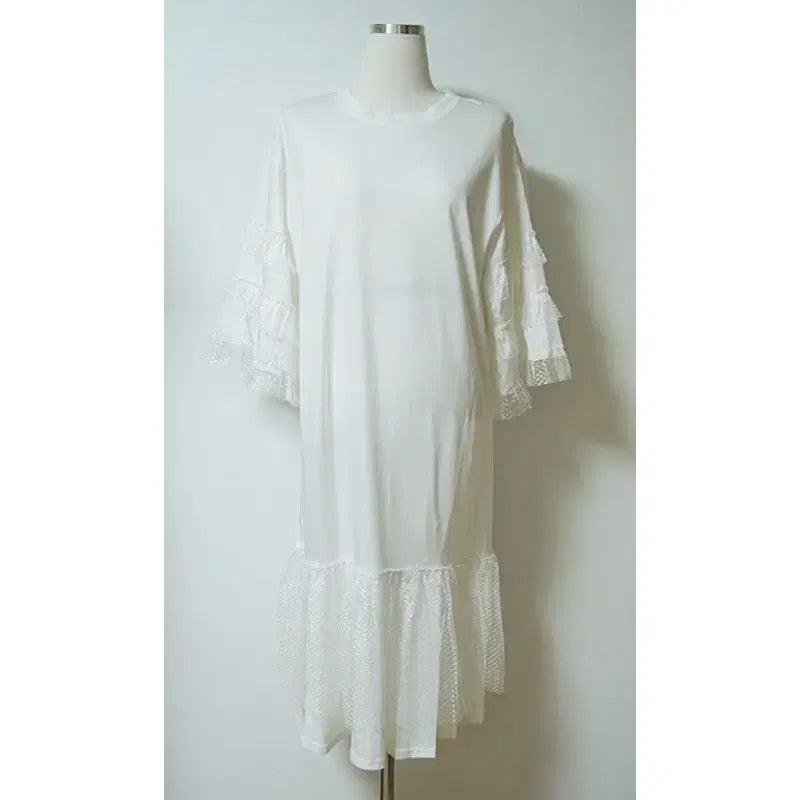[BUNJANG] Lace Long Dress - Ivory / [새상품]레이스 롱 원피스/아이보리