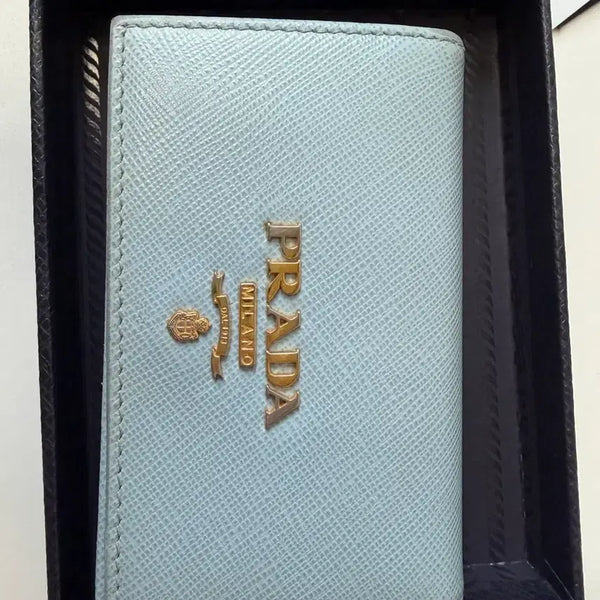 [BUNJANG] Prada Card Holder Light Blue (1MC122) / 프라다 카드지갑 라이트블루(1MC122) 정품 풀구성