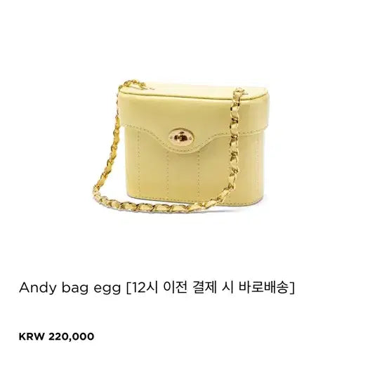 [BUNJANG] Cardinal Red Andy Bag Egg Yellow / 카디널레드 앤디백