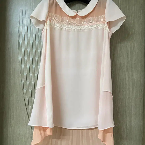 [BUNJANG] Lace Chiffon Blouse / 레이스 쉬폰 블라우스