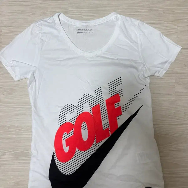 [BUNJANG] Nike White Golf Print Short Sleeve T-Shirt / 나이키 티셔츠