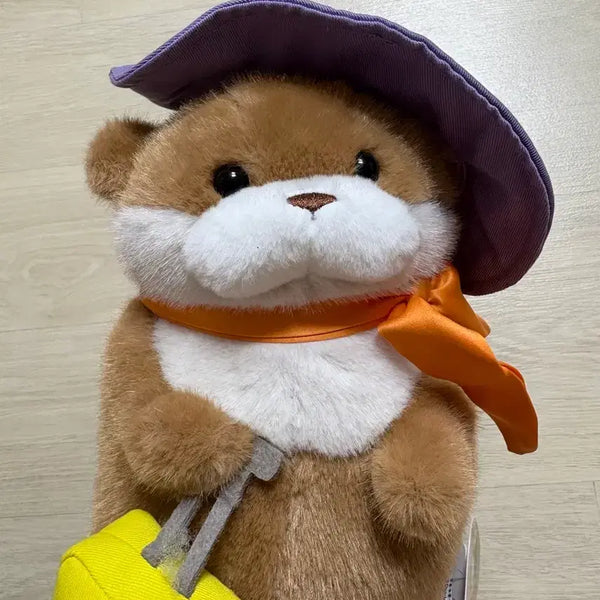 [BUNJANG] Woosoo Woosoo Jang Family Trip Brown Medium Plush Doll / 우소우소짱 가족여행 브라운 중형인형 새상품