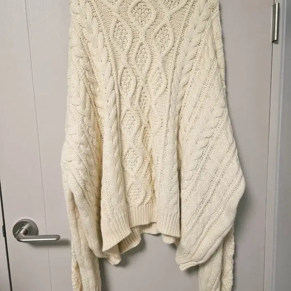 [BUNJANG] Ivory Cable Knit Dress / 아이보리 꽈배기 니트 원피스