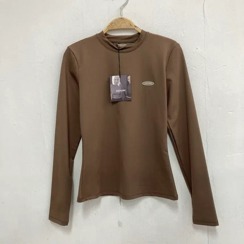 [BUNJANG] ODDOR Brown Tension Long Sleeve T-Shirt / 오도어 브라운 텐션티 새상품