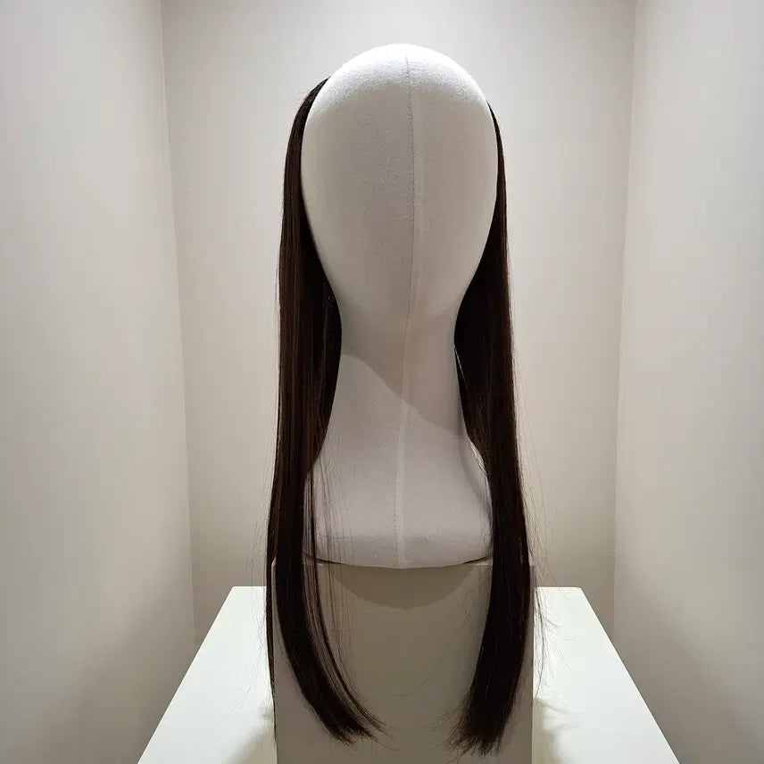 [BUNJANG] Straight Half Wig Chocolate Brown 51cm / 스트레이트 반가발