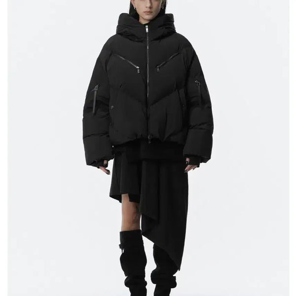 [BUNJANG] trimmingbird High Neck Hooded Duck Down Padded Jacket / 트리밍버드 패딩 High Neck Hooded Duck Down