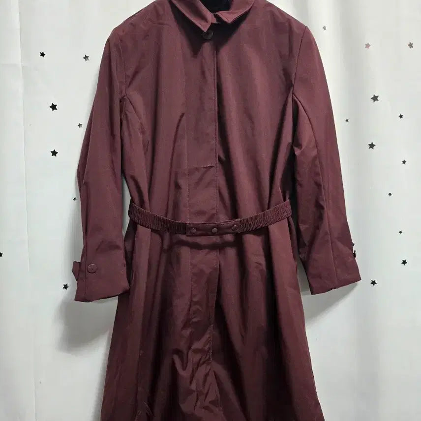 [BUNJANG] Nine West Burgundy Belt Trench Coat Size 100 / 나인웨스트 버건디 벨트 트렌치 코트 100