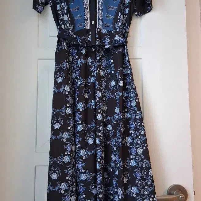 [BUNJANG] Sandro Style Long Dress with Belt / 산드로st 롱원피스