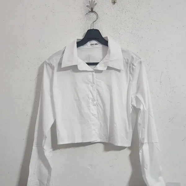 [BUNJANG] MIND MIND White Crop Shirt / MIND MIND 흰색 크롭 셔츠