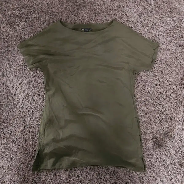 [BUNJANG] Armani Exchange Silk Round Neck Blouse Size 0 / 아르마니 익스체인치 실크 라운드넥 블라우스 0size