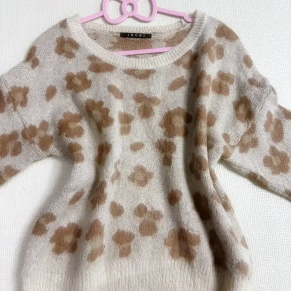 [BUNJANG] Ingni Leopard Knit Brown / 히메갸루 달천깔 라떼갸루 브라운 잉그니 레오파드 니트