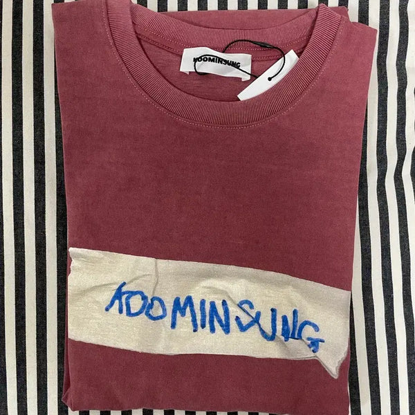 [BUNJANG] M Size Indian Red Tape T-Shirt / [M]구민성 테이프티셔츠 인디언레드