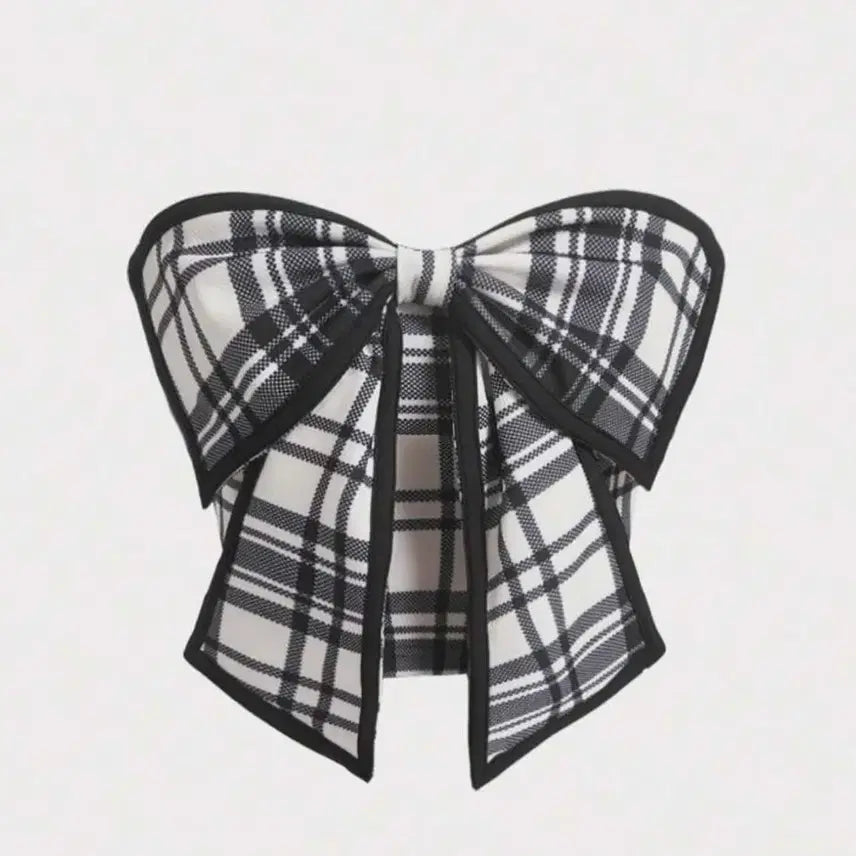[BUNJANG] Shein Ribbon Tube Top & Ruffle Casual Skirt Set / Shein) 스나계 셋업 / 리본 튜브탑, 러플 캐주얼 스커트