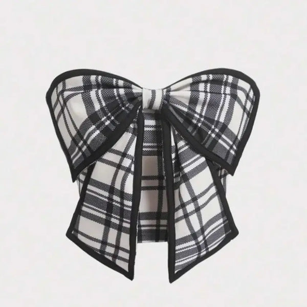 [BUNJANG] Shein Ribbon Tube Top & Ruffle Casual Skirt Set / Shein) 스나계 셋업 / 리본 튜브탑, 러플 캐주얼 스커트