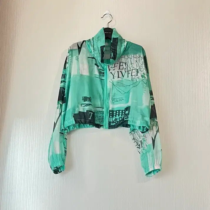 [BUNJANG] Lettering Crop Jumper / 레터링 크롭점퍼
