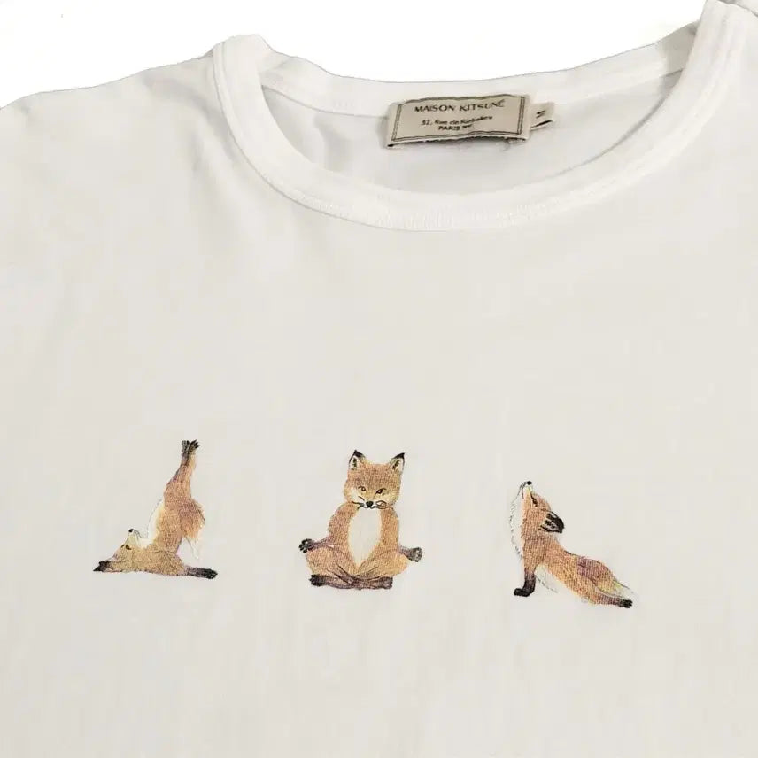 [BUNJANG] Maison Kitsuné Yoga Kitsuné T-Shirt / (L) MAISON KITSUNE 메종키츠네 요가키츠네 티셔츠