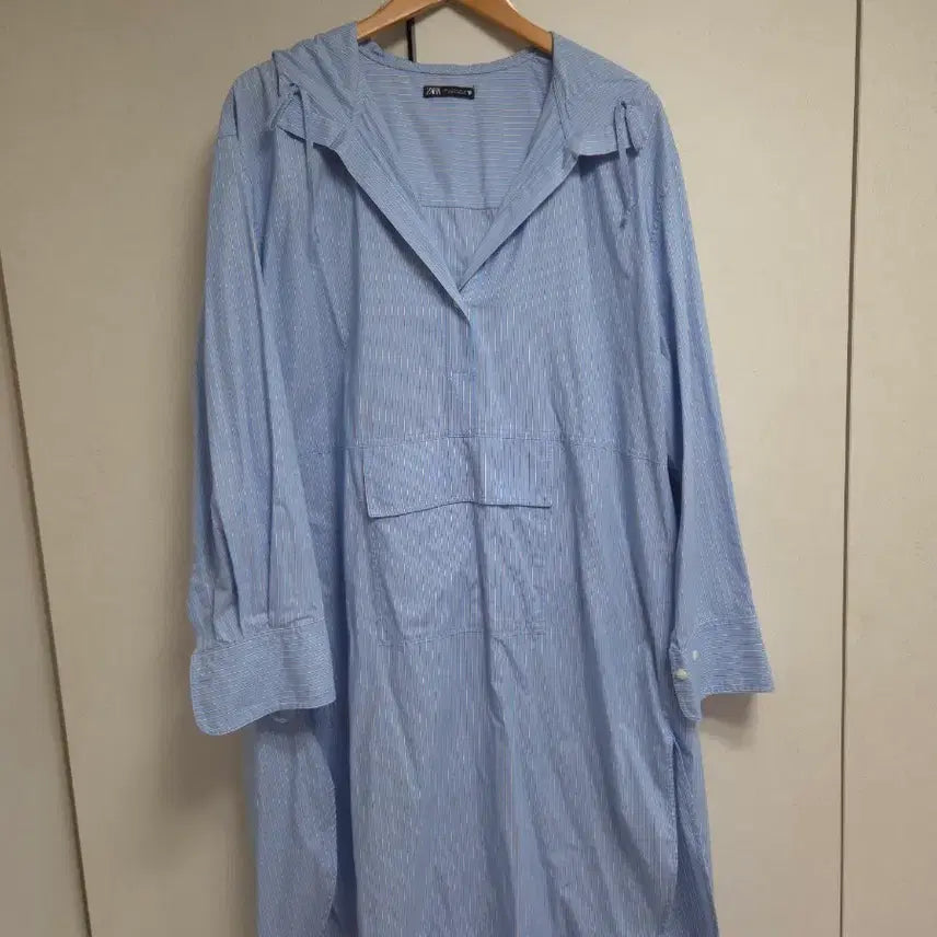 [BUNJANG] Zara Hooded Pocket Long Shirt Dress / 새상품) 자라 ZARA 후드 포켓 롱셔츠 원피스
