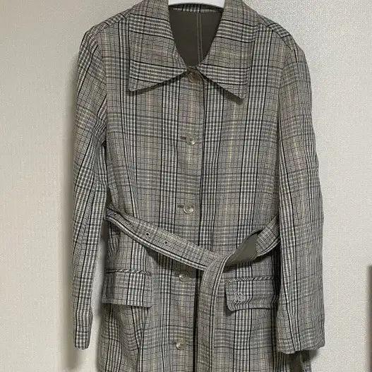 [BUNJANG] FRONTRROW X RECTO Check Trench Coat / FRONTRROW X RECTO 체크 트렌치코트