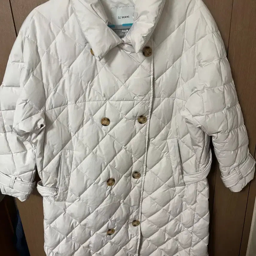 [BUNJANG] SJ WANI Quilting Jacket Light Grey Goose Down Padding M / SJ WANI 퀼팅 자켓 라이트그레이 거위털 패딩 M