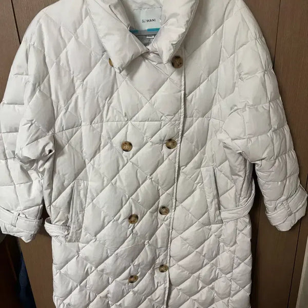 [BUNJANG] SJ WANI Quilting Jacket Light Grey Goose Down Padding M / SJ WANI 퀼팅 자켓 라이트그레이 거위털 패딩 M
