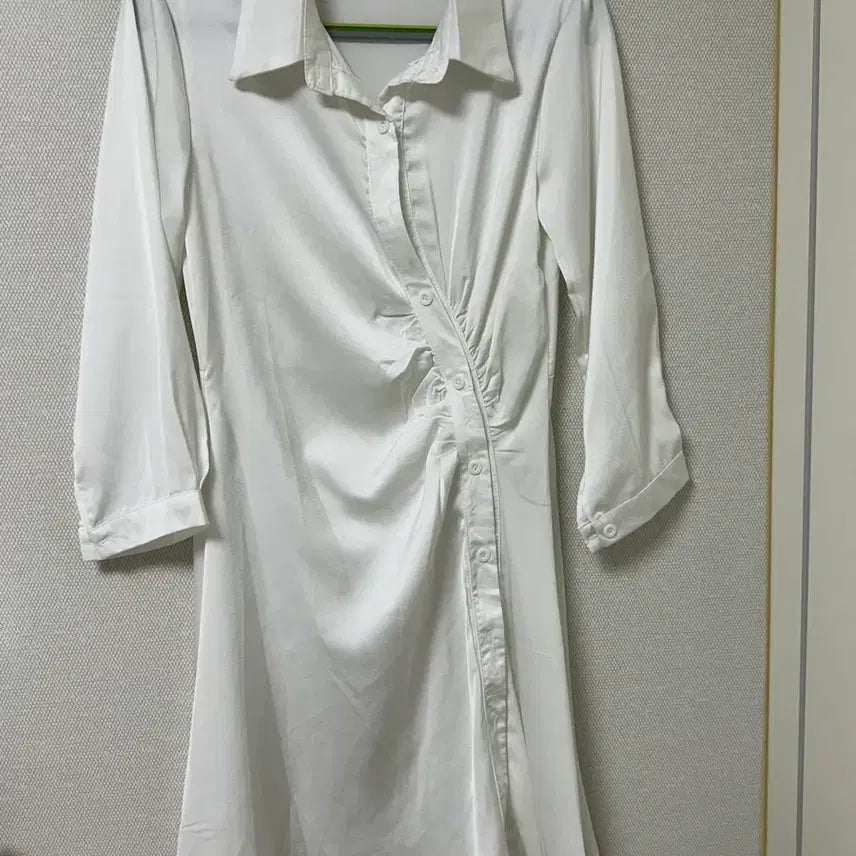 [BUNJANG] Satin Shirring Dress / 새틴 셔링 원피스 (새상품)