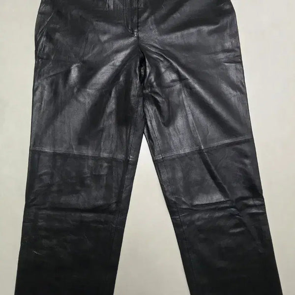 [BUNJANG] Lambskin Leather Black Pants / 램스킨 양가죽 블랙 팬츠(마지막가격내림)