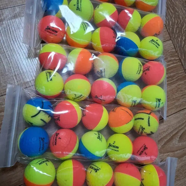 [BUNJANG] Srixon Q-Star Half-Half Lost Ball 50 pcs / 스릭슨 반반공 큐스타 로스트볼 50알/ 5팩