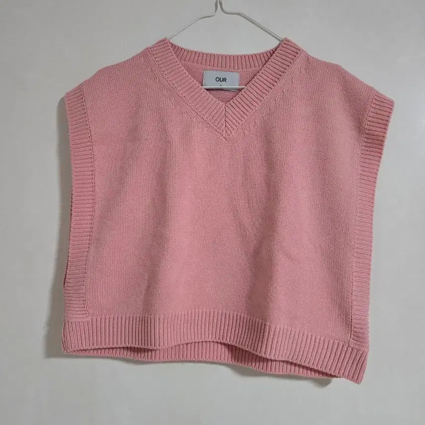 [BUNJANG] Pink Knit Vest / 핑크 니트 조끼