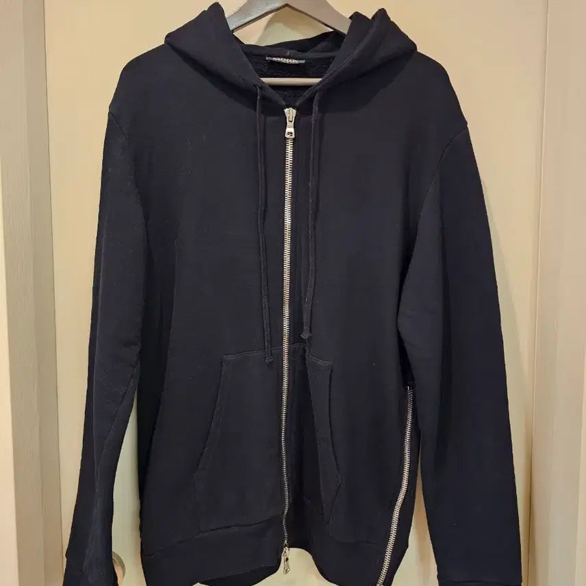 [BUNJANG] Balmain Side Zip Hoodie Black L / [정품] 발망 사이드 지퍼 집업 후드 블랙L