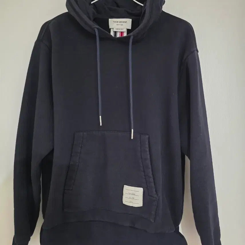 [BUNJANG] Thom Browne Navy Hoodie (Size 2) / 톰브라운 네이비 후드티 80-90