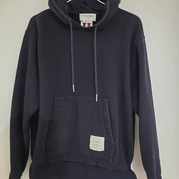 [BUNJANG] Thom Browne Navy Hoodie (Size 2) / 톰브라운 네이비 후드티 80-90